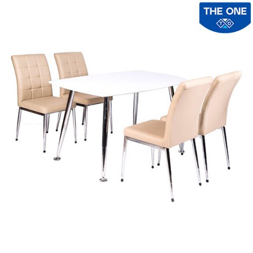 Bàn Ghế Ăn The One B68-G68-trang